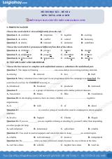 Đề số 4 - Đề kiểm tra học kì 1 - Tiếng Anh 11 mới